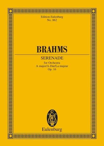 DL: J. Brahms: Serenade für Orchester A-Dur, Orch (Stp)