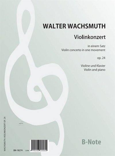 W. Walter: Violinkonzert in einem Satz op.24, VlKlav (KA)