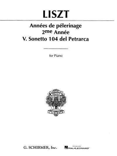 F. Liszt: Sonetto 104 Del Petrarca, Klav