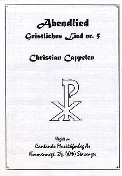 Cappelen Christian: Abendlied (Text T Sturm) Geistliches Lie