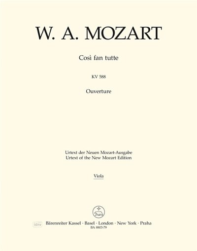 W.A. Mozart: Così fan tutte KV 588, Sinfo (Vla)