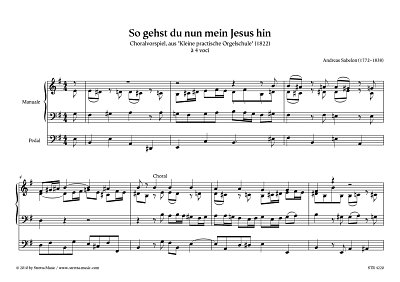 DL: A. Sabelon: So gehst du nun mein Jesus hin Choralvorspie
