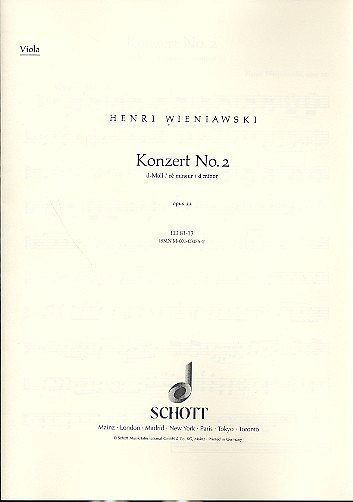 H. Wieniawski: Konzert Nr. 2 d-Moll op. 22, VlOrch (Vla)