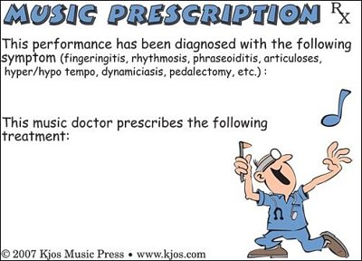 Music Prescription Post-It Notes Piano
