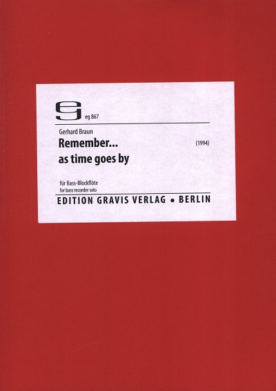 G. Braun: Remember - As Time Goes By (1984)