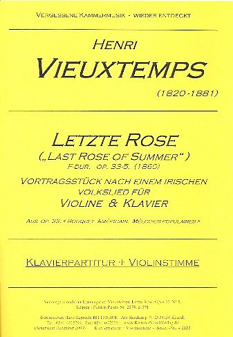 H. Vieuxtemps: Letzte Rose Nach Last Rose Of Summer