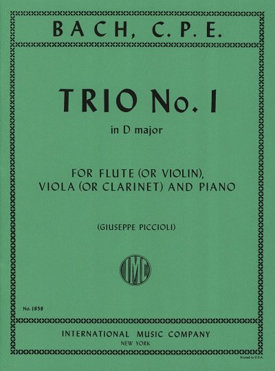 C.P.E. Bach: Trio N. 1 Re (Piccioli) (Bu)