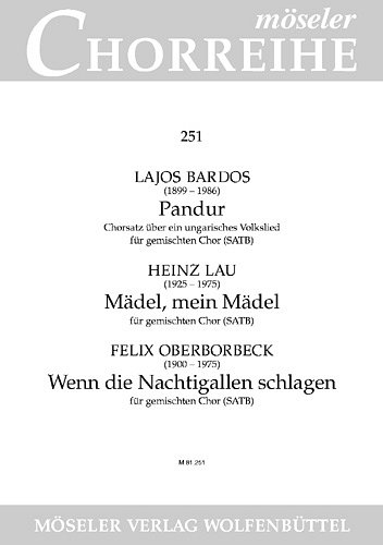 DL: L. Bárdos: Pandur / Mädel, mein Mädel / Wenn die Nach (C