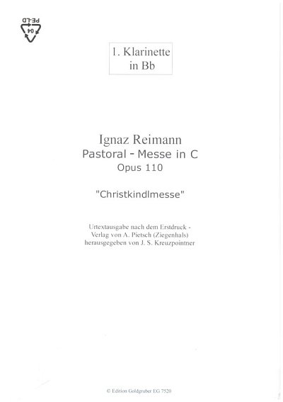 I. Reimann: Pastoral-Messe in C op. 110, 4GesGchOrchO (Blst)