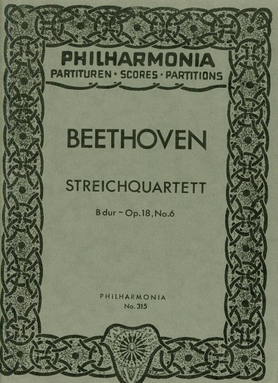 L. v. Beethoven: Streichquartett B-Dur op. 18, 2VlVaVc (Stp)