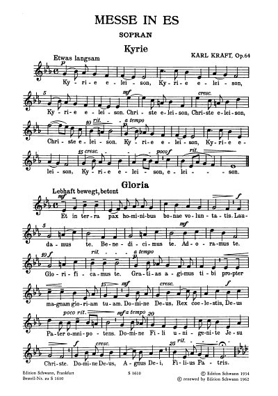K. Kraft: Messe Es-Dur op. 64