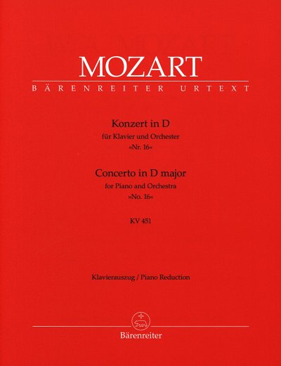 W.A. Mozart: Konzert Nr. 16 D-Dur KV 451, KlavOrch (KA)