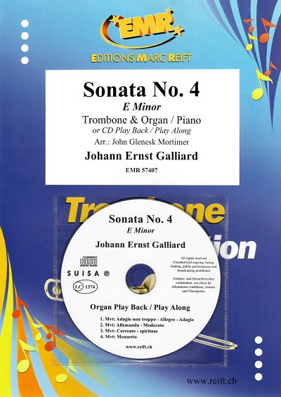J.E. Galliard: Sonata No. 4, PosKlv/Org (+CD)