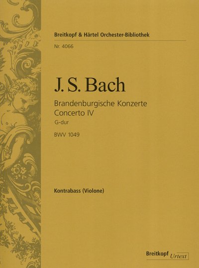 J.S. Bach: Brandenburgisches Konzert Nr. 4 G-D, Barorch (KB)