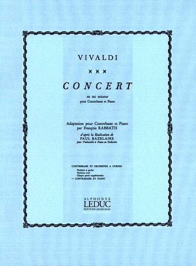 A. Vivaldi: Concert En Mi Mineur, KbKlav (Bu)