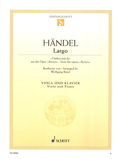 G.F. Haendel: Largo aus der Oper Xerxes, VlaKlav (KA+St)