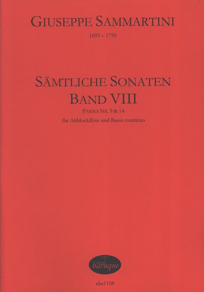G. Sammartini: Sämtliche Sonaten 8, ABlfBc (Pa+St)