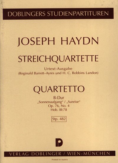 J. Haydn: Streichquartett B-Dur op. 76/4 Hob. III:78