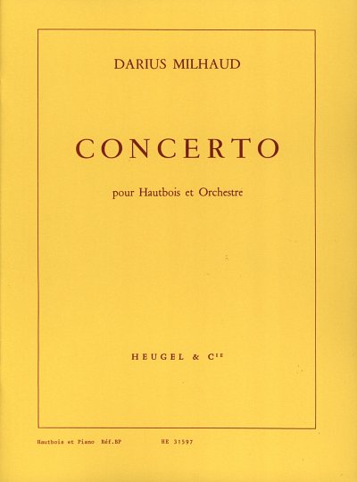 D. Milhaud: Concerto (Heugel) (Bu)