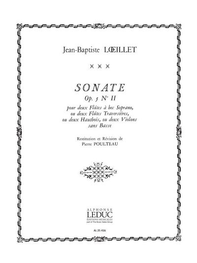 J.-B. Loeillet: Sonate op. 5/2, 2Sbfl/FlObVl (Sppa)
