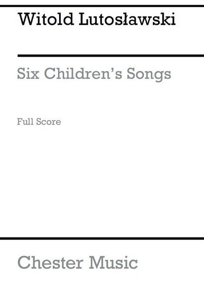 Six Children's Songs (Part.)