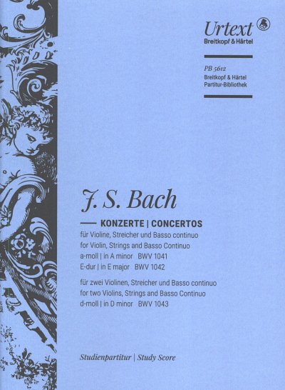 J.S. Bach: Drei Konzerte , VlStrBC (Stp)