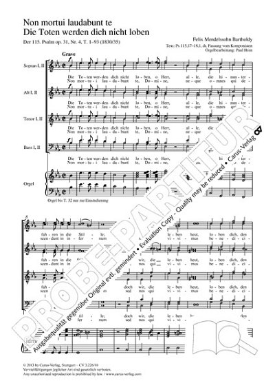 DL: F. Mendelssohn Barth: Die Toten werden dich ni, GCh8 (Pa
