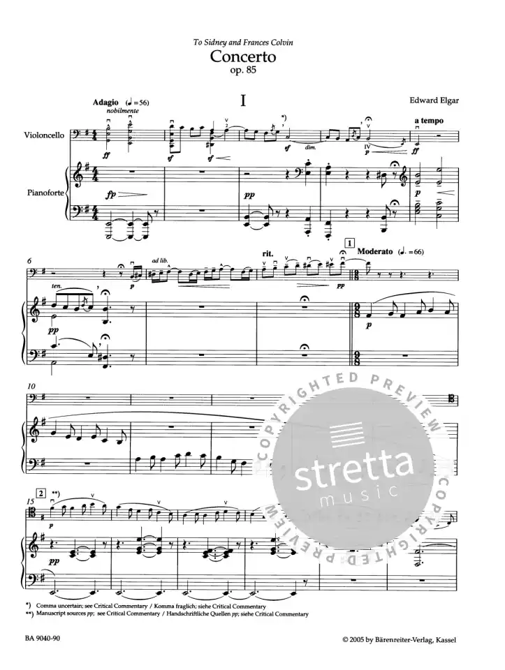 E. Elgar: Konzert in e op. 85, VcKlav (KASt) (1)