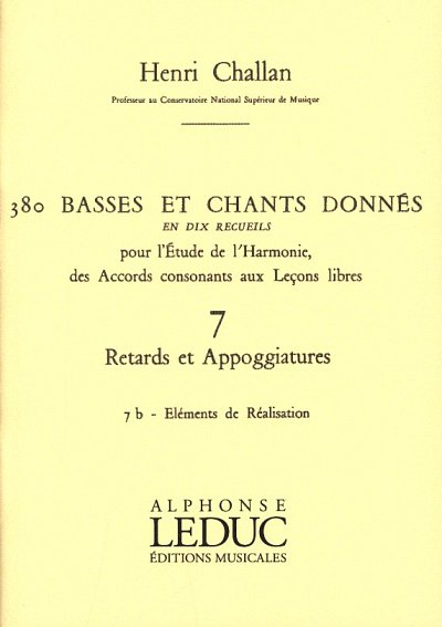 H. Challan: 380 Basses et Chants Donnés Vol. 7B