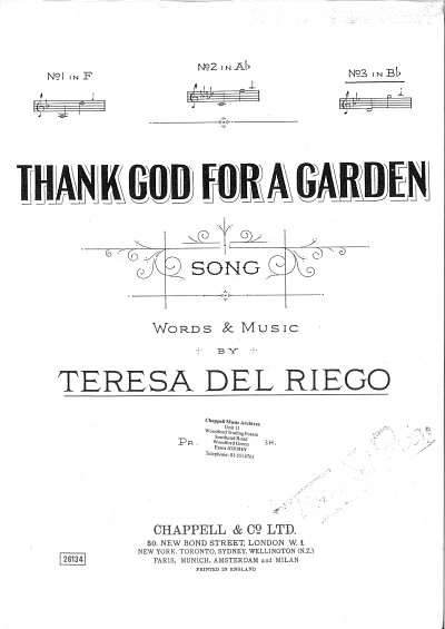 Teresa Del Riego, John McCormack: Thank God For A Garden