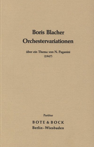 B. Blacher: Orchestervariationen
