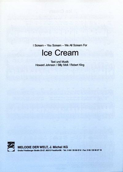 Johnson, Howard / Moll, Billy: Ice Cream I Scream - You Scre