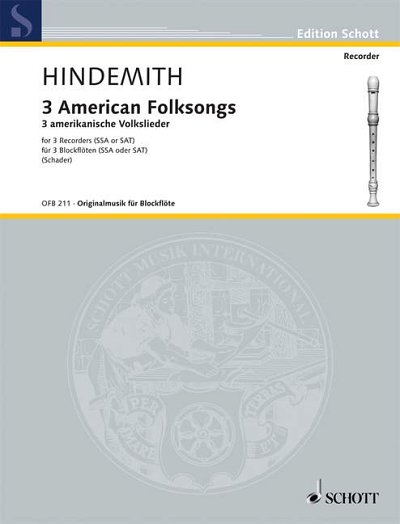 P. Hindemith: 3 Chansons populaires américaines