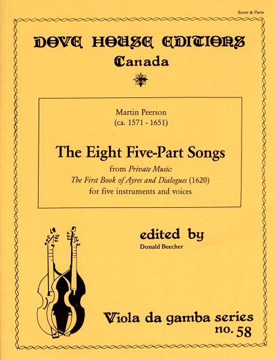 Peerson Martin: 8 Five Part Songs (Private Music - First Boo