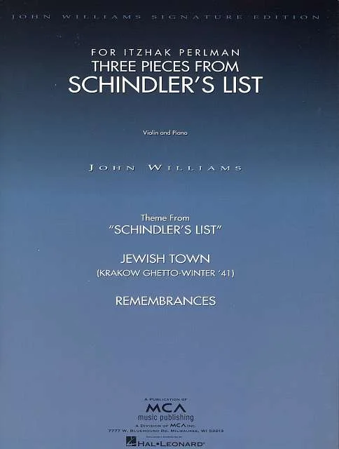 J. Williams: Three Pieces from Schindler', VlKlav (KlavpaSt) (0)