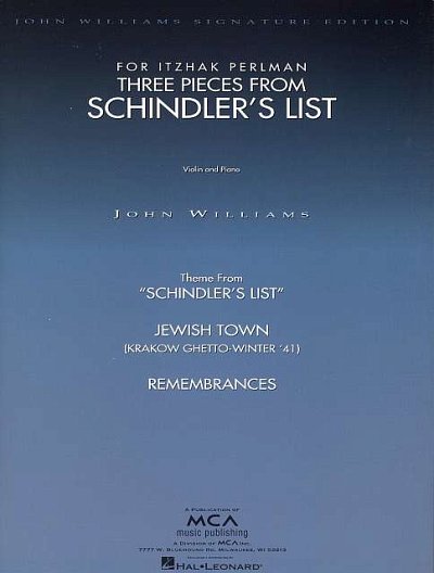 J. Williams: Three Pieces from Schindler', VlKlav (KlavpaSt)