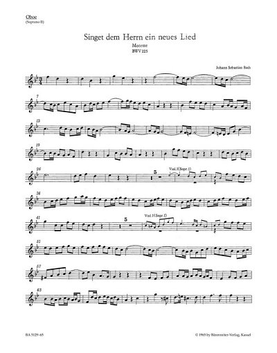 J.S. Bach: Singet dem Herrn ein neues Lied BWV 225 (HARM)