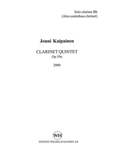 J. Kaipainen: Clarinet Quintet Op.59a (Stsatz)
