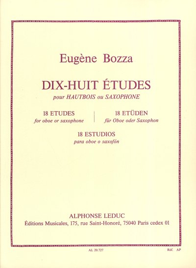 E. Bozza: 18 Études, Ob/Sax