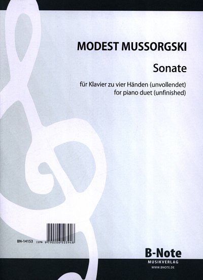 M. Mussorgski: Sonate C-Dur (unvollendet, Klav(4hd) (Sppart)