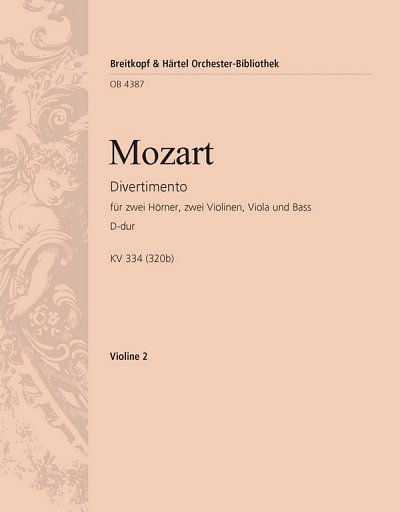 W.A. Mozart: Divertimento D-Dur KV 334 (320)