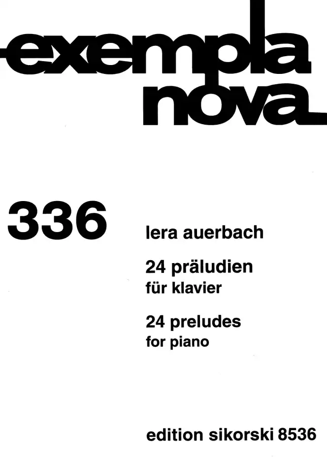 L. Auerbach: 24 Praeludien Fuer Klavier Exempla Nova 336 (0)