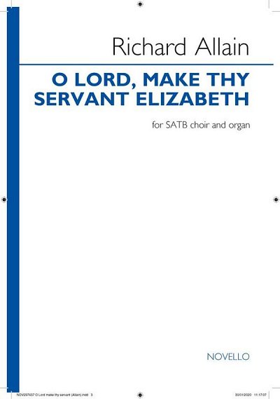 R. Allain: O Lord, make thy servant Elizabeth, GchOrg (Chpa)