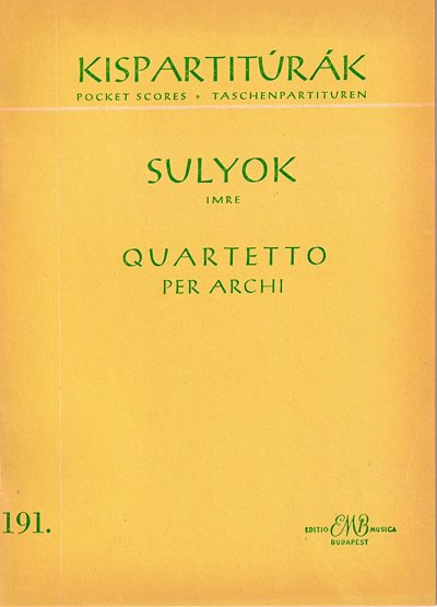 I. Sulyok: Streichquartett, 2VlVaVc (Stp)