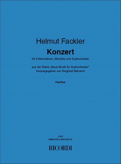 H. Fackler: Konzert (Part.)