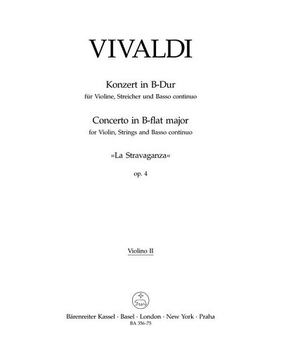 A. Vivaldi: La Stravaganza Nr. 1 B-Dur op. 4/1 Fa I, 1 (Vl2)