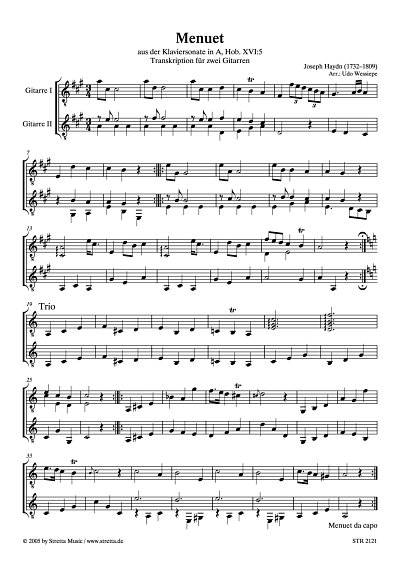 DL: J. Haydn: Menuet aus der Klaviersonate in A, Hob. XVI:5 