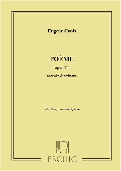 E. Cools: Poeme Alto-Piano  (Part.)