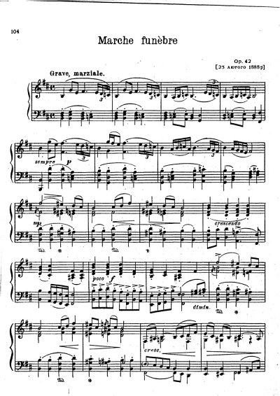 M. Lyssenko: Marche funèbre op. 42, Klav