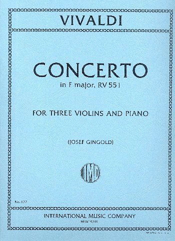 A. Vivaldi: Concerto F Major Rv 551 (Bu)